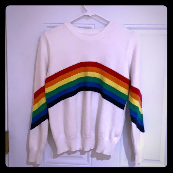 Sweaters - Vintage Retro inspired rainbow sweater